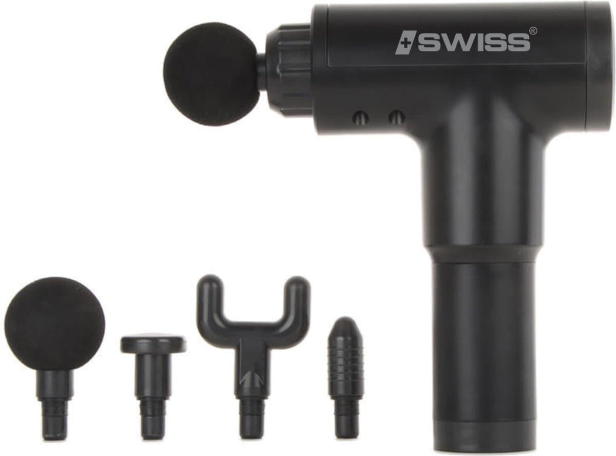 iSWISS Massage Gun - Sport en Relax Massageapparaat - Krachtig en Draadloos - Extra Opzetstukken — afbeelding 1