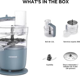 Multipro Keukenmachine - 1.3 Liter Mengkom - Foodprocessor met Mesblad - Hakken/Snijden/Raspen — thumbnail 5
