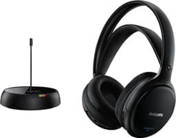 PHILIPS SHC5200/10 HiFi TV Hoofdtelefoon Draadloos Over-Ear (32-mm-Luidspreker, Draadloze FM-transmissie, Zelfinstellende Binnenhoofdband, Lichtgewicht Ontwerp, Oplaadbaar), Zwart — thumbnail 2