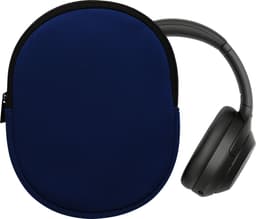 kwmobile hoes geschikt voor Sony WH-1000XM4 / WH-1000XM3 / Jabra Evolve 20 - 21,5 x 16 cm - Beschermhoes voor headset in donkerblauw - Van neopreen — thumbnail 2