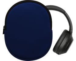 kwmobile hoes geschikt voor Sony WH-1000XM4 / WH-1000XM3 / Jabra Evolve 20 - 21,5 x 16 cm - Beschermhoes voor headset in donkerblauw - Van neopreen — afbeelding 1