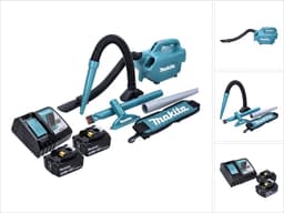 Makita DCL 184 RT accustofzuiger 18 V 54 mbar 0,5 l + 2x accu 5,0 Ah + oplader — thumbnail 1