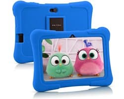 Pritom® Kindertablet – Tablet vanaf 3 jaar – Quad Core Processor - 7 inch Kids Tablet – Andriod 10 – 32 GB – WiFi – Bluetooth – Standaard Educatieve Software Geïnstaleerd – Ontspannend & Leerzaam – Spelenderwijs Leren - Kindvriendelijk - Blauw