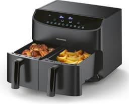 Rachs KOCHWERK heteluchtfriteuse dubbele mand 2x 3.5l - zwart | Airfryer Oven Heteluchtoven — thumbnail 1