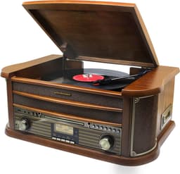 Soundmaster NR565DAB - Nostalgisch stereo muziekcenter met DAB+, bluetooth, platenspeler, CD en cassettespeler — thumbnail 1