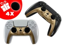 TURQERO Playstation 5 controller faceplate - PS5 Controller behuizing - PS5 accessoires - Goud - Geschikt voor playstation 5 controller- Inclusief Thumb Grips — thumbnail 1