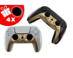 TURQERO Playstation 5 controller faceplate - PS5 Controller behuizing - PS5 accessoires - Goud - Geschikt voor playstation 5 controller- Inclusief Thumb Grips