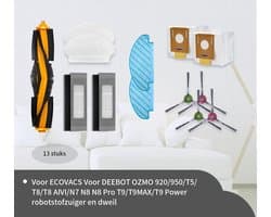 Replacements® Onderdelen geschikt voor Ecovacs Deebot Ozmo T5 - T8 - T9 - N8 - 13-delig