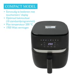 Wartmann Airfryer - 5,7L - PFAS-vrije - Keramische Mand - Met Ingebouwde Weegschaal - Duurzaam - Energiezuinig - Vaatwasserbestendige Mand - WM-2203 AF — thumbnail 6
