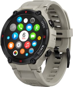 Nuvance Outdoor Smartwatch - 45 mm - IP67 Waterdicht - Bluetooth Smartwatch voor Dames en Heren - Smartwatches - Grijs — thumbnail 1