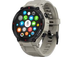 Nuvance Outdoor Smartwatch - 45 mm - IP67 Waterdicht - Bluetooth Smartwatch voor Dames en Heren - Smartwatches - Grijs