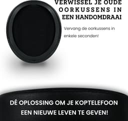 Somstyle Oorkussens Geschikt voor Sony MDR-XB950BT, XB950B1, XB950N1, XB950AP & XB950 - 2 Stuks - Zacht Foam - Eiwitleer - Zwart — thumbnail 5