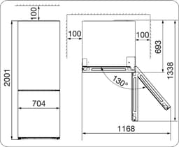 HISENSE  RB645N4BID -  Koel-vriescombinatie - breedte 70.4 cm - hoogte 200 cm - inhoud 495 l - NoFrost — thumbnail 4