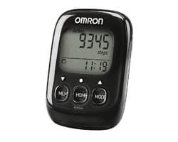 OMRON Walking Style IV Stappenteller – Activity & Fitness Tracker - Pedometer - Broekzak Formaat - met Actiemodus & Calorieën Berekening – Grote Knoppen en Groot Scherm - Voor Dames & Heren, Volwassenen & Kinderen - Zwart