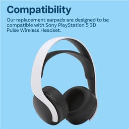 MMOBIEL Oorkussens voor Sony PlayStation 5 3D Pulse Wireless PS5 Hoofdtelefoon – Protein PU Koptelefoon Oorkussen - Hoofdtelefoon Earpads – Zwart — thumbnail 4
