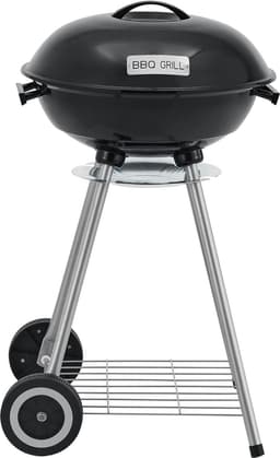 Houtskool BBQ Apricena rond met deksel 80x49x47 cm zwart casa.pro — thumbnail 3