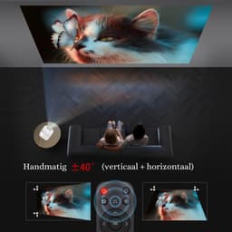 Draagbare Miniprojector - 5G WiFi en Bluetooth, ondersteunt 1080P, 4D Keystone Correction, compatibel met smartphone, TV Stick, Android, iOS, Xbox, PS5 — thumbnail 3