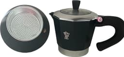 Pezzetti espressomaker - koffiemaker - 6 kops - alumium - zwart - inductie - gas - elektrisch - percolator — thumbnail 3