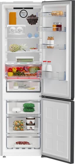 Beko B7RCNA407ZXBRW harvestfresh vrijstaande koel-vries combinatie donker RVS 203,5 cm — thumbnail 2