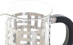 Cafetiere French Press koffiezetter zwart met inox 600 ml - Koffiezetapparaat voor verse koffie — thumbnail 5