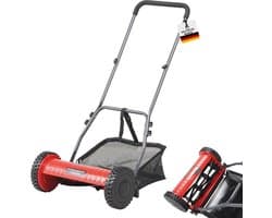 STAHLMANN RoyalCut Handmaaier Kooimaaier - Grasmaaier met 40 of 30 cm Maaibreedte, 27 liter Grasopvangbak, 4-traps Maaihoogteverstelling - Handmatige Grasmaaier Kooimesmaaier - Stil en Milieuvriendelijk