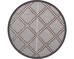 vidaXL - Buitenkleed - ARAKIL - Ø160 - cm - polypropeen - bruin