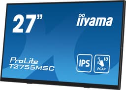 Iiyama ProLite 27" optisch gebonden PCAP 10-punt touchscreenmonitor met IPS-paneeltechnologie, edge-to-edge glasdesign, anti-vingerafdruklaag en flexibele standaard — thumbnail 1