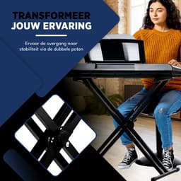 Finesse Keyboard Standaard - Verstelbaar - Statief - Piano Standaard - Toetsenbord Standaard — thumbnail 2