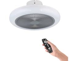 EGLO Kostrena Plafondventilator met lamp - Ø 45,5 cm - 3 snelheden - Instelbaar wit licht - Dimbaar - AC longer life - Wit/Grijs - Sterren - Glinsterend — afbeelding 1