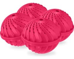 wasbol set van 4 - voor wasmachines - tot 90°C - huidvriendelijk - roze