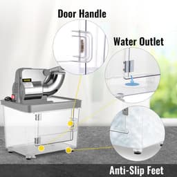 Commerciële Sneeuwkegelmachine Ijsscheerapparaat 180 kg/uur Sneeuwkegelmaker 300W Ijsbreker — thumbnail 3