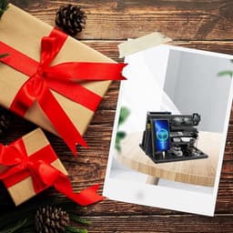 Valentijnscadeaus voor mannen houten telefoon docking station papa geschenken nachtkastje organizer houder nachtkastje portemonnee horloge stand kerstcadeaus voor mannen of vrouwen verjaardag — thumbnail 4