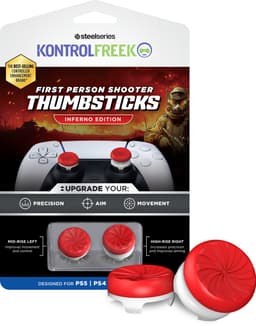 KontrolFreek FPS Inferno Thumbsticks - Rood/Wit (PS5/PS4) — thumbnail 1