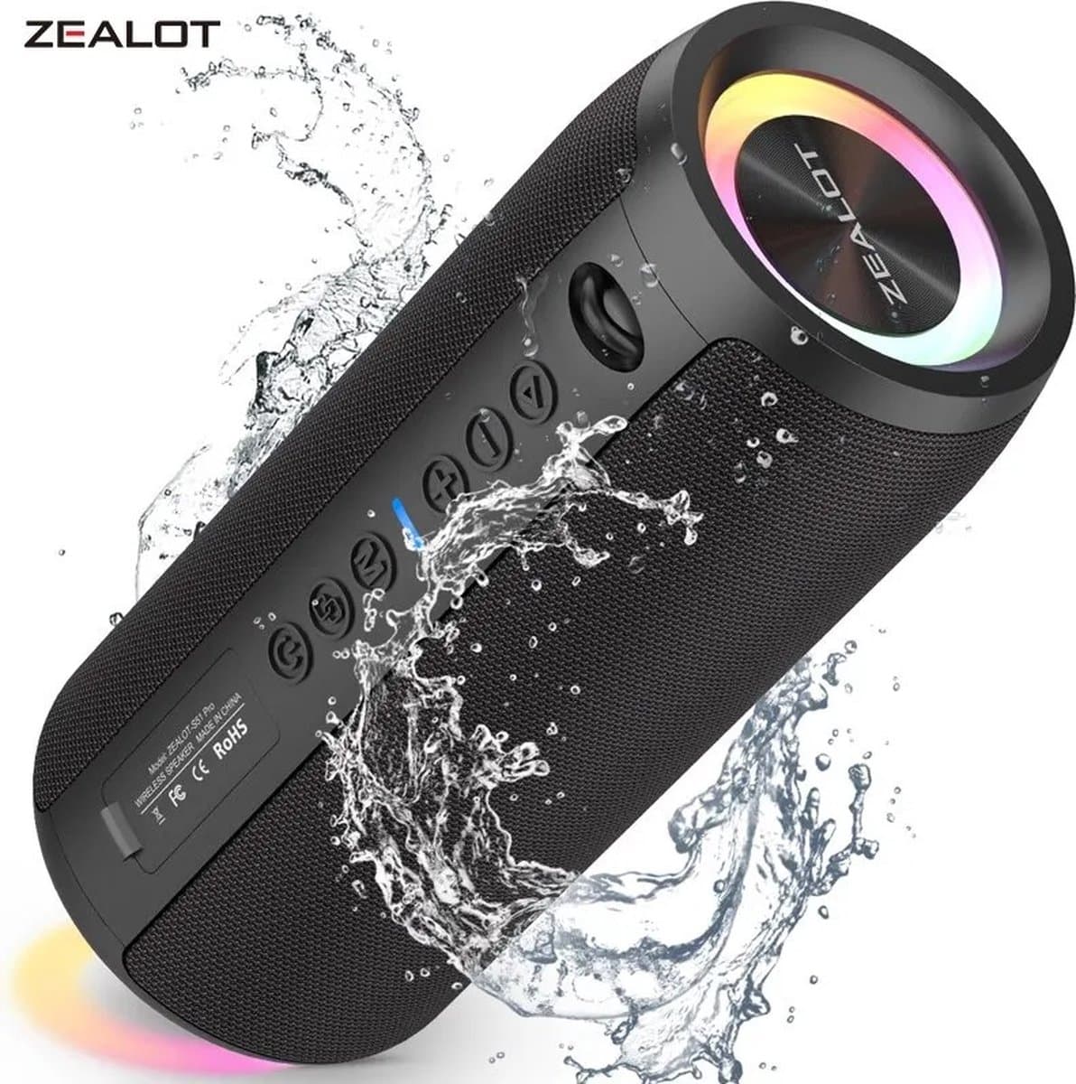 MK - Bluetooth Speaker - 40W High-Power - 3d Stereo Bass - Waterdicht Geschikte - AUX/Bluetooth — afbeelding 1