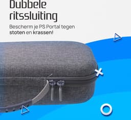 K&G Luxe Case Geschikt voor Playstation Portal / PS5 - Hard Case - Beschermhoes - Grijs — thumbnail 4