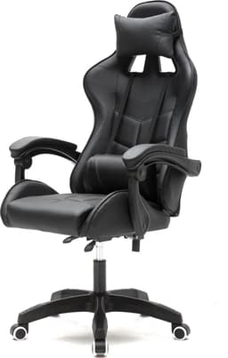 VDD Gaming - Game stoel - Gaming - Bureaustoel - Gamestoel Zwart - Met Nekkussen & Verstelbaar Rugkussen - Silicone Game Stoel - Draaistoel - Ergonomische Game Stoel - Gamestoelen - Hoogte Verstelbaar - Zwart — thumbnail 3
