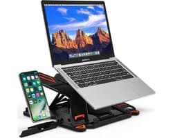 Jumalu Laptop Standaard met Telefoonhouder - Laptopstandaard Verstelbaar/Draaibaar - Laptophouder - Laptoptafel - Tablet Houder - Laptop Tafel - Tablethouder - Ergonomische Laptop Standaard