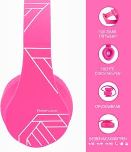 PowerLocus P2 draadloze Over-Ear Koptelefoon Inklapbaar koptelefoon voor kinderen - veilig volume van 85 dB - Bluetooth Hoofdtelefoon - Met microfoon — thumbnail 13