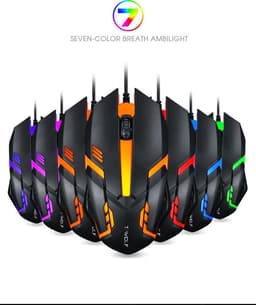 DMV Gaming muis - RGB verlichting - Computermuis met draad - USB-kabel - Links-/rechtshandig — thumbnail 4