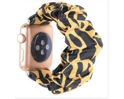 Fungus - Smartwatch bandje - Geschikt voor Apple Watch 38 / 40 / 41 mm - Series 1 2 3 4 5 6 7 8 9 SE iWatch - Stof - Print - Geel zwart