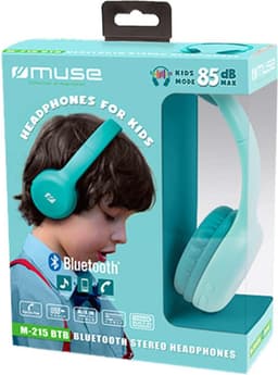 Muse M-215BTB - Draadloze bluetooth stereo hoofdtelefoon voor kinderen, blauw — thumbnail 4
