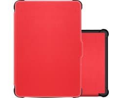 Hoes Geschikt voor Kobo Clara HD Hoesje Bookcase Cover Book Case Hoes Sleepcover - Rood