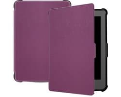 Hoes Geschikt voor Kobo Clara HD Hoesje Bookcase Cover Hoes - Hoesje Geschikt voor Kobo Clara HD Hoes Cover Case - Paars