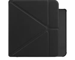 Hoes Geschikt voor Kobo Libra H2O Hoesje Bookcase Cover Book Case Hoes Sleepcover Trifold - Zwart