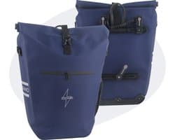 Voltano Luxe E-bike Fietstas 28L – Marine Blauw – Pakaftas Met Laptop vak – 100% Waterdicht - Met Schouderband