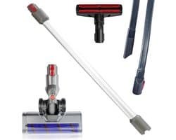Maxorado Stofzuiger Set 4-delig - Turboborstel + buis + dierenhaar mondstuk + XL flexibel spleetzuigmond - geschikt voor Dyson V7, V8, V10, V11, V15