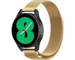 By Qubix - Geschikt voor Garmin bandje - Geschikt voor Garmin Venu 2 / Garmin Venu 3 - Milanese bandje - Goud - Smartwatch bandje 22mm
