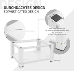 Wasmachine verhoger, Wasmachine Onderstel 63x54x32 cm met planchet in wit ML design — thumbnail 2