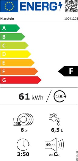 Klarstein Vaatwasser mini- voor 6 couverts, stille kleine vaatwasser met 6 wasprogramma's, kleine tafelmodel vaatwasser voor thuis, kantoor, camping, mini-vaatwasser met wateraansluiting - Tafelvaatwasser - 6 Maatgedekken 49 dB 45 cm 1380W — thumbnail 4