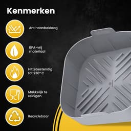 PROKING XXL Airfryer Siliconen Bakje – Accessoires – Airfryer Bakvorm – Mandje – Hittebestendig – BPA Vrij — thumbnail 2